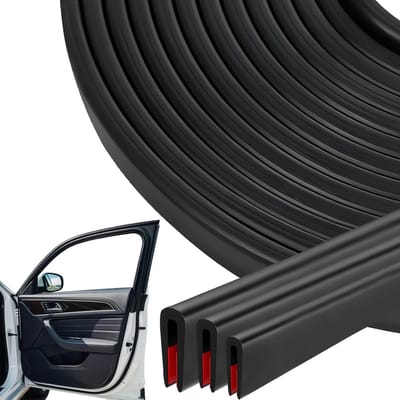 U-vormige randbescherming voor platen van 6 m, flexibele rubberen bescherming voor auto-deuren, ramen en plaatranden, geschikt voor 0.5-2 mm dikte, EPDM rubber, duurzaam en eenvoudig te installeren