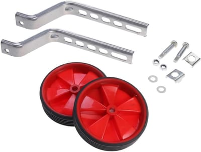 Trainingswielen Kinderfiets - Zijwieltjes Stabilisator - Leren Fietsen - Universele Pasvorm - 20 Inch Geschikt - Rood