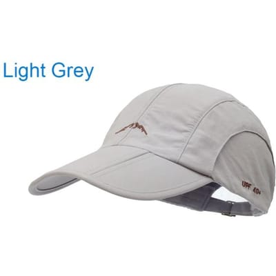 Casquette de Baseball Sport d'Extérieur Printemps Été Chapeau à Séchage Rapide Unisexe Casquette Imperméable Respirante Pliable Chapeau de Cyclisme Protection Solaire (GRAY,Adjustable 56-60cm) grise