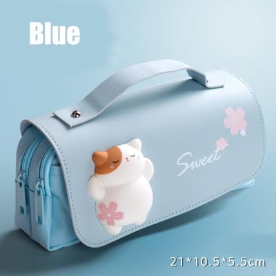 3D Kawaii Etui Meisjes Decompressie Pennen Etui Schattig Waterdicht Schoolbenodigdheden Esthetische Organizer Doos Koreaanse Schrijfwaren