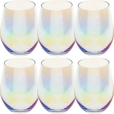Secret de Gourmet Tumbler drink glazen - 6x stuks - parelmoer - 540 ml - Drinkglazen - Waterglazen