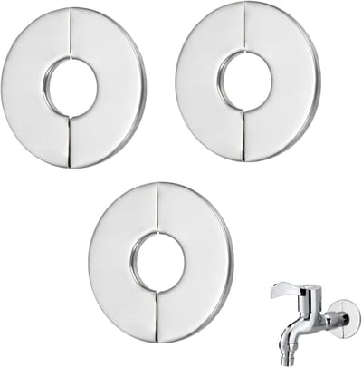 Ventielgatbeschermers Set - Buisafdekking Kraan rozet - Sanitaire Installatie Afdekken - Roestvrij Staal Materiaal - 3 stuks 23 mm gat