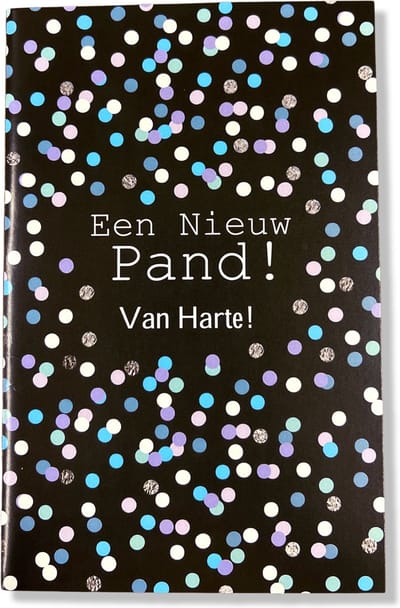 Een nieuw pand van Harte! - 12x17cm - Gevouwen kaart inclusief envelop - Nieuwe zaak