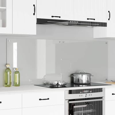vidaXL - Keukenachterwand - 2 - st - Transparant - 80 - x - 60 - cm - gehard - glas