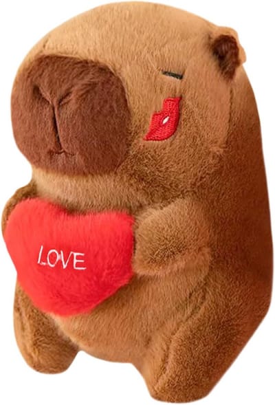 Groot Knuffeldier Watervarken Peluche 25 cm met Hartvormig Detail