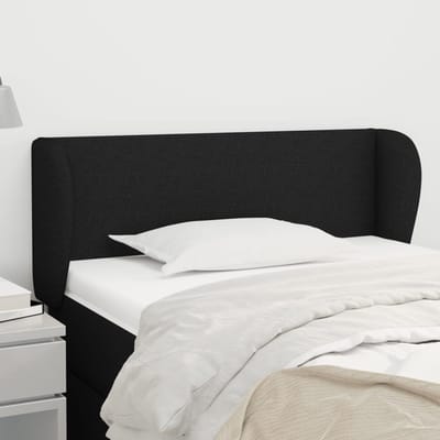 vidaXL - Hoofdbord - met - randen - 83x23x78/88 - cm - stof - zwart
