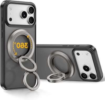 Phone Ring Holder Grip voor MagSafe, 360° Rotatie, Magnetische Telefoon Grip Stand, Geschikt voor iPhone 17 16 15 14 13 12 Pro Max, Dubbelzijdig Magnetisch en Handig in Gebruik