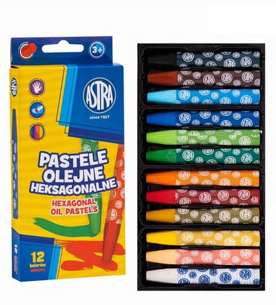 Astra Oliepastels 12 Kleuren - Huisdier Vriendelijk
