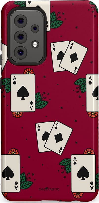 Casetastic Hoesje Geschikt voor Samsung A52 (4G/5G/s) - Stijlvolle Beschermende Duo-layer Case - Casino Aas