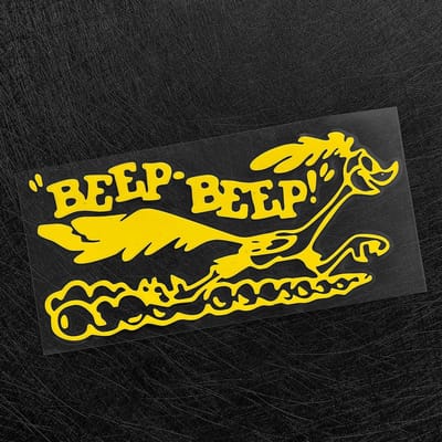 Autocollants Réfléchissants Road Runner Dessin Animé Vieille Voiture Rapide Camion Moto Scooter Carrosserie Réservoir de Carburant Pare-Brise Autocollant Vinyle Accessoires