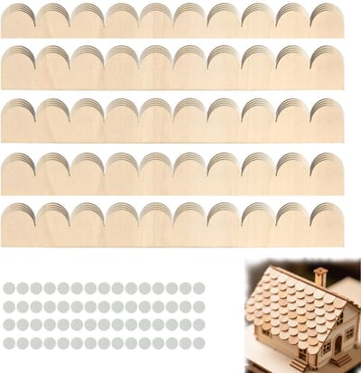 Houten latten met gegolfde rand, 20 stuks, ongelakte houten latten met golfrand, 30 x 4 cm, sierlijsten, doe-het-zelf sierlijst, ongelakt, decoratief, geschikt voor thuis, poppenhuis