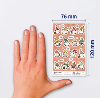 Avery Etiket Z-design Christmas pakje a 1 vel kerstdwergen