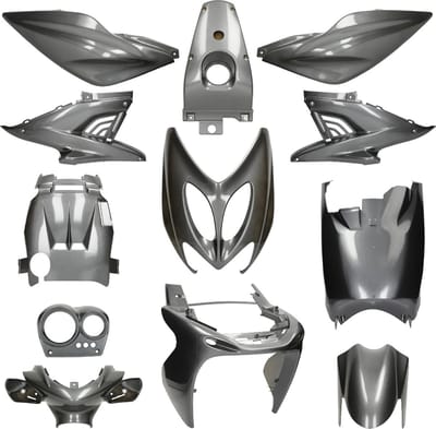 Kappenset MBK Nitro, Yamaha Aerox Black silver metallic
