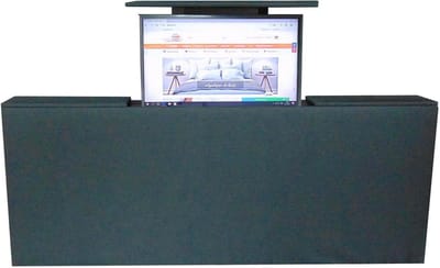 Slaaploods.nl Voetbord - Met TV Lift - 90x80x20 cm - Stof Zwart