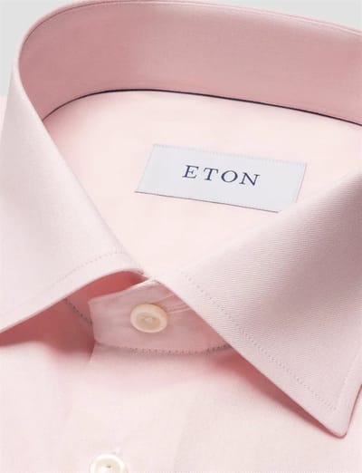 Eton Overhemd Signature Twill Uni Cutaway Roze / male