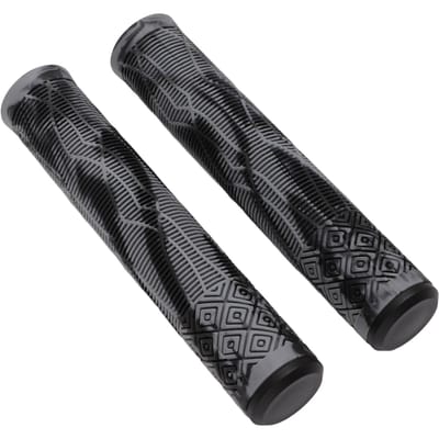 Poignée de Vélo VTT 22.2mm Caoutchouc TPE Couvercle de Guidon Poignée Douce Antidérapante avec Embout de Guidon à Blocage Gris Noir black