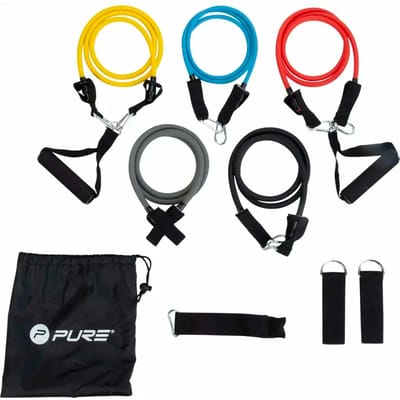 Pure2Improve - weerstandsbandenset - 5 niveaus weerstand - complete trainingskit
