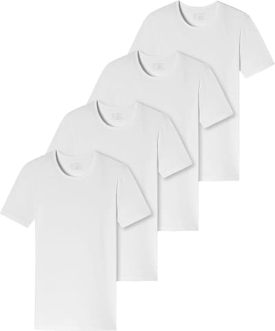 Schiesser Heren t-shirt met ronde hals 4 pack - 95/5 - Cotton