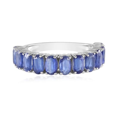 Cavill - Zilveren ring - 925 Sterling zilver platina geplateerd - 11 Ovale Nepal Kyanieten 2 925 ct - Elegante blauwe edelstenen ring maat 16 17