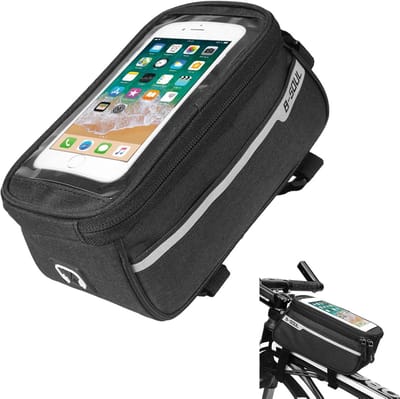 Fietstas Frame - Stuurtas Telefoon - Veilig Fietsen - Waterdicht TPU Scherm - Tot 7 Inch - Zwart