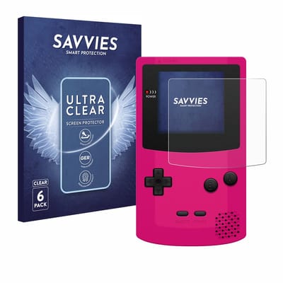 Savvies - Screenprotector voor Nintendo Gameboy Color - Folie Beschermfolie transparant 6 Stuks