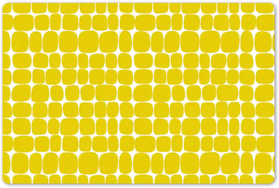 Placemats 45x30 cm - Placemat kunststof - 1 stuk - Stippen - Modern - Geel - Borden onderleggers - Decoratie voor op tafel - Keuken tafeldecoratie accessoires - Vinyl onderlegger - Tafelversiering