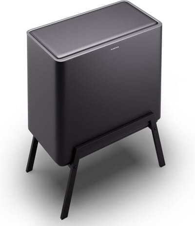 Klarstein Yuma afvalbak - 40 Liter - Inclusief compostemmer - Pootjes - Geurfilter - Zwart