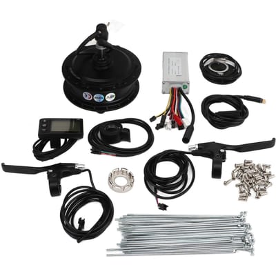 Elektrische Fiets Conversie Kit 48V 500W Aluminiumlegering Wielvelg S866 Display Meter Achteraandrijving Roterende Motor Fiets For 20in Rim Spokes
