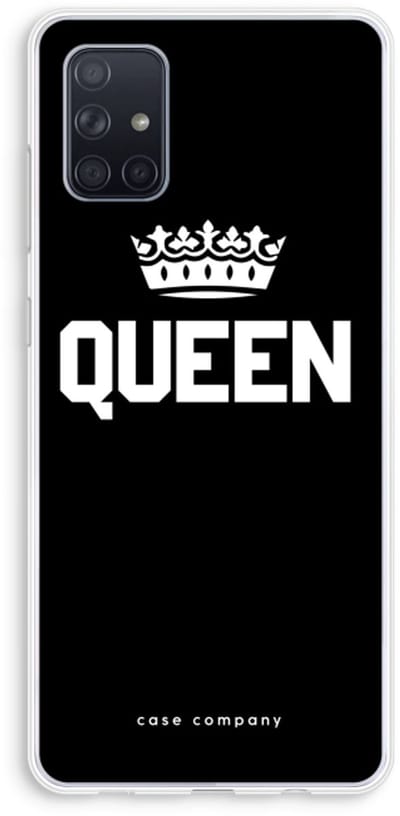 Case Company® - Hoesje geschikt voor Samsung Galaxy A71 hoesje - Queen zwart - Soft Cover Telefoonhoesje - Bescherming aan alle Kanten en Schermrand