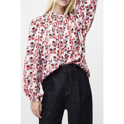 French Connection Rebecca Celaya Porcelain Cream Mult Maat: M | Longsleeves Outlet | Dames | Wit
