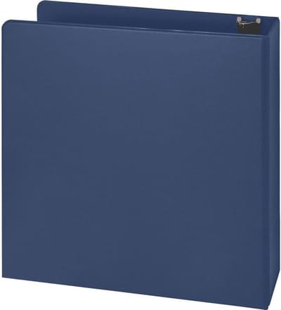 Ronde ringband - Map met ringen - Documenten organiseren - 2 binnenvakken - 65 cm - Donkerblauw