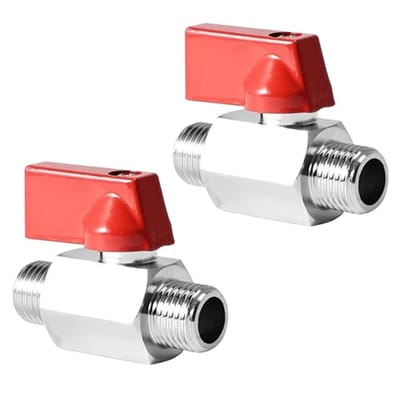 Mini Kogelkranen 1/2 Inch Buitendraad - Set van 2 Kogelventielen Met Handgreep