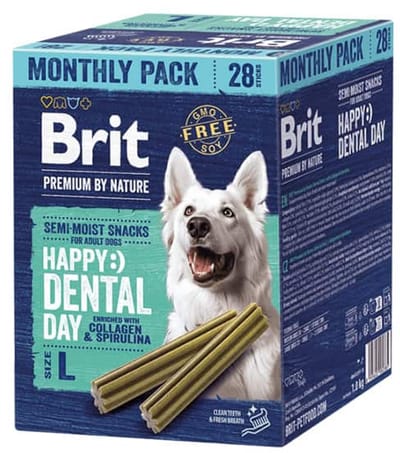 Brit - Dental snack - Large - voordeelpakket - maandpakket