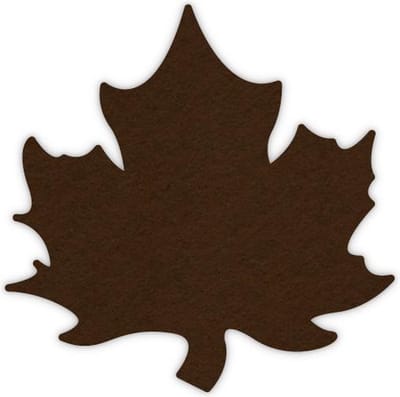 Herfstblad vilt onderzetters - Donkerbruin - 6 stuks - 10 x 10 cm - Tafeldecoratie - Glas onderzetter - Cadeau - Woondecoratie - Woonkamer - Tafelbescherming - Onderzetters Voor Glazen - Keukenbenodigdheden - Woonaccessoires - Tafelaccessoires