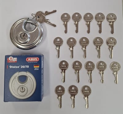 Abus 26/70 - Discushangslot - 70 mm inclusief 20 sleutels