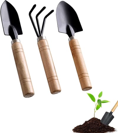 Complete Tuinset met 3 Stukken - Tuinschep, Handschep en Bonsai Gereedschap voor Planten en Bloemen