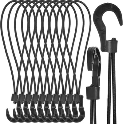 Set van 10 Sterke Elastische Spanbanden met Haken voor Buiten en Vastzetten