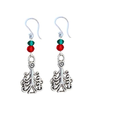 Allergievrije kerst oorbellen kerstboom groen rood-Charme Bijoux
