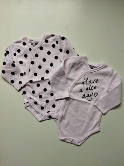 Nini - Rompertjes Tess - Set van 2 - Maat 68 - 4 t/m 6 maanden
