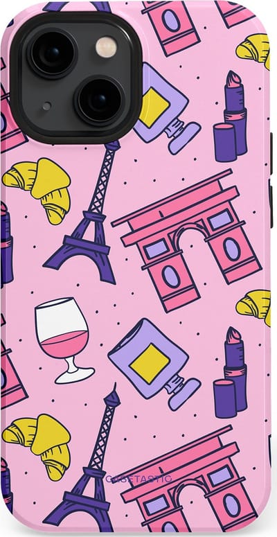 Casetastic Hoesje Geschikt voor Apple iPhone 13 Mini Magsafe - Stijlvolle Beschermende Duo-layer Case - Trip to Paris