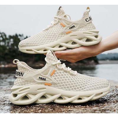 Ademende Herenschoenen Mesh Sneakers Mode Lichtgewicht Casual Schoenen Buiten Zachte Zool Heren Hardloopschoenen Antislip Tennisschoen 43