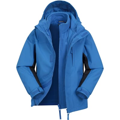 Mountain Warehouse Kinder/Kids Cannonball 3 in 1 Waterdichte Jas (Kobalt)