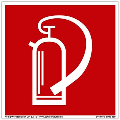Oplichtend brandbeveiligingsteken PVC 148x148mm | Extra lange zichtbaarheid en hoge lichtdichtheid