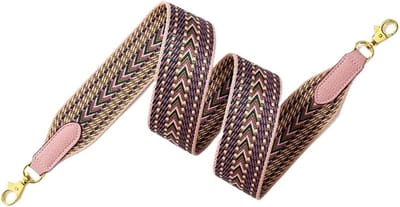 Schouderband Tas - Tasriem Vervanging - Tas Comfortabel Dragen - Huidvriendelijk Stof Materiaal - 80 cm - Zwart/Bruin