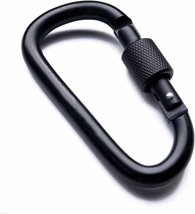 Verstelbare D-Ring Locking Carabiner Clip voor Sleutels, Outdoor Activiteiten en Kamperen met Schroefsluiting, Ideaal voor Wandelen, Vissen en Reizen
