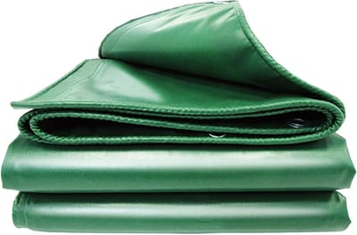 Heavy Duty Dekzeil - Waterdicht Zeil - Buiten Beschermen - 0.4 MM Dik PVC - 5x6 Meter - Groen