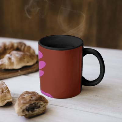 Magische Mok - Foto op Warmte Mokken - Koffiemok - Boom - Paars - Cirkel - Vloeiend - Magic Mok - Beker - 350 ML - Theemok