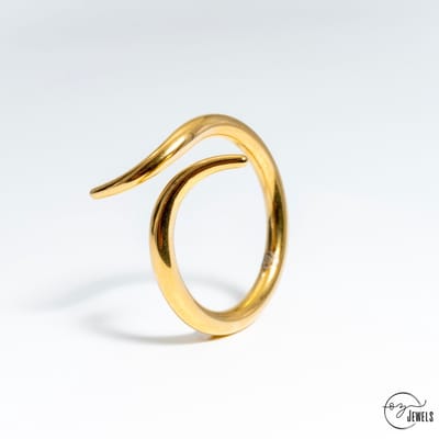 OZ Jewels – Slangvormige Ring – 18K Verguld – Elegant – Vrouwen