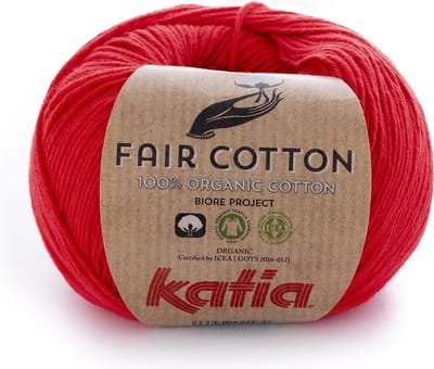Katia Fair Cotton - 04 rood - Biologisch Katoengaren