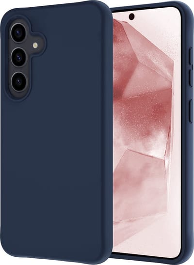 Hoesje - Geschikt voor Samsung Galaxy A55 - Sterk & Shockproof - Hoes Cover - Siliconen Case - Donkerblauw